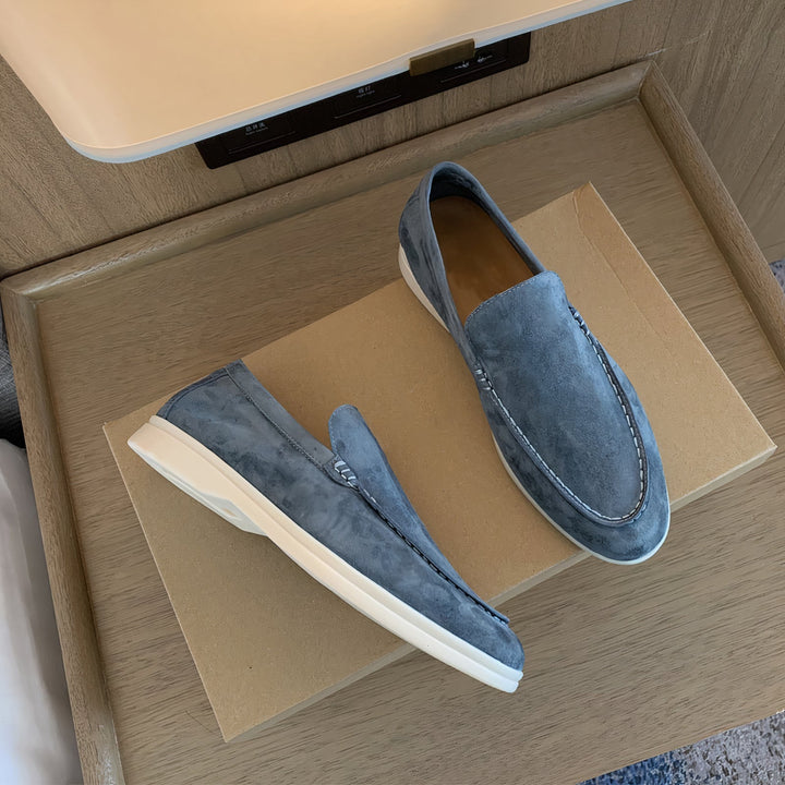 Calvin | Minimalistische Suède Loafers
