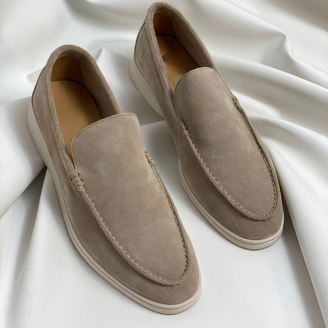 Calvin | Minimalistische Suède Loafers
