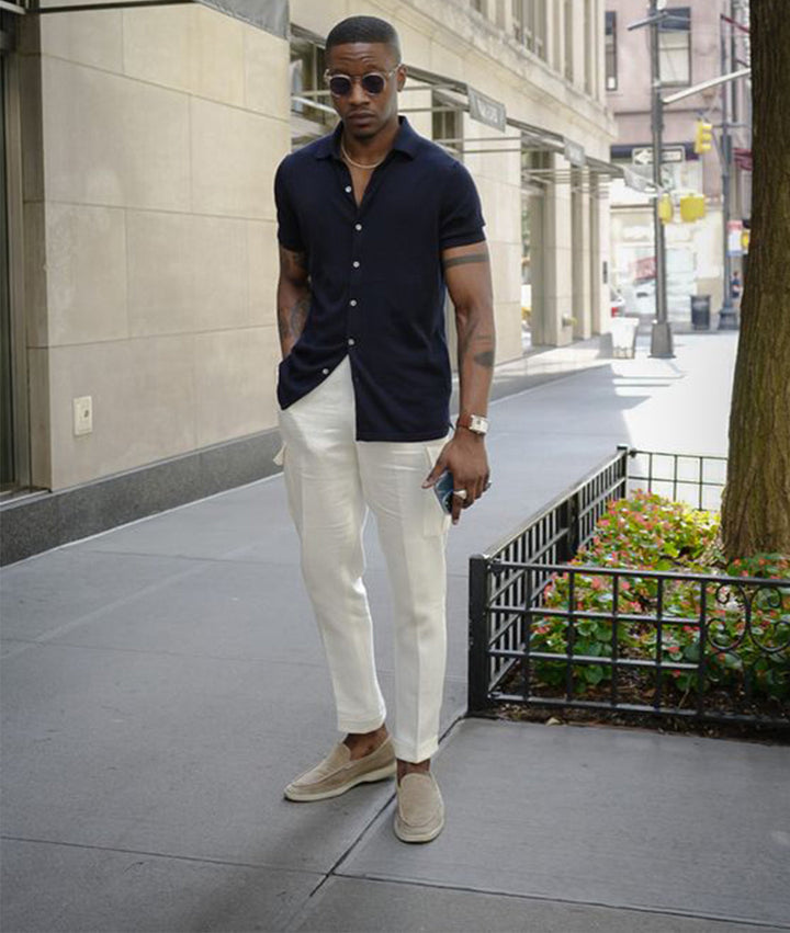 Calvin | Minimalistische Suède Loafers