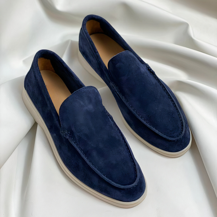 Calvin | Minimalistische Suède Loafers