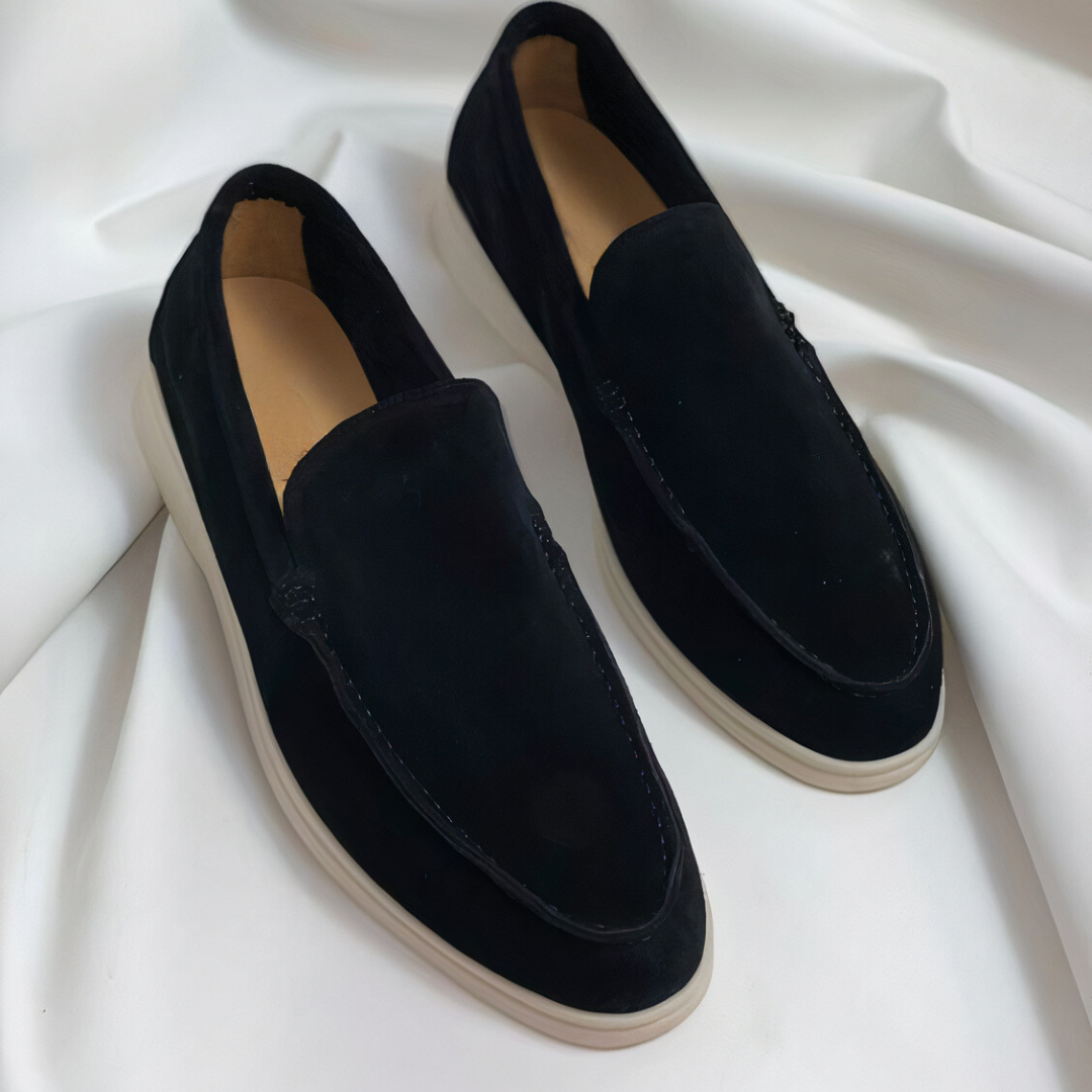 Calvin | Minimalistische Suède Loafers