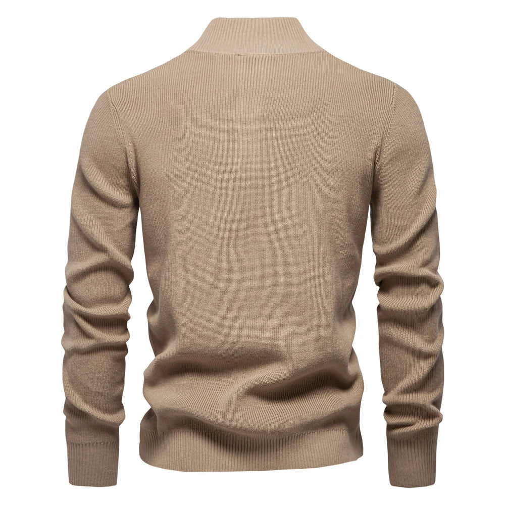 Herenpullover met knoopdesign