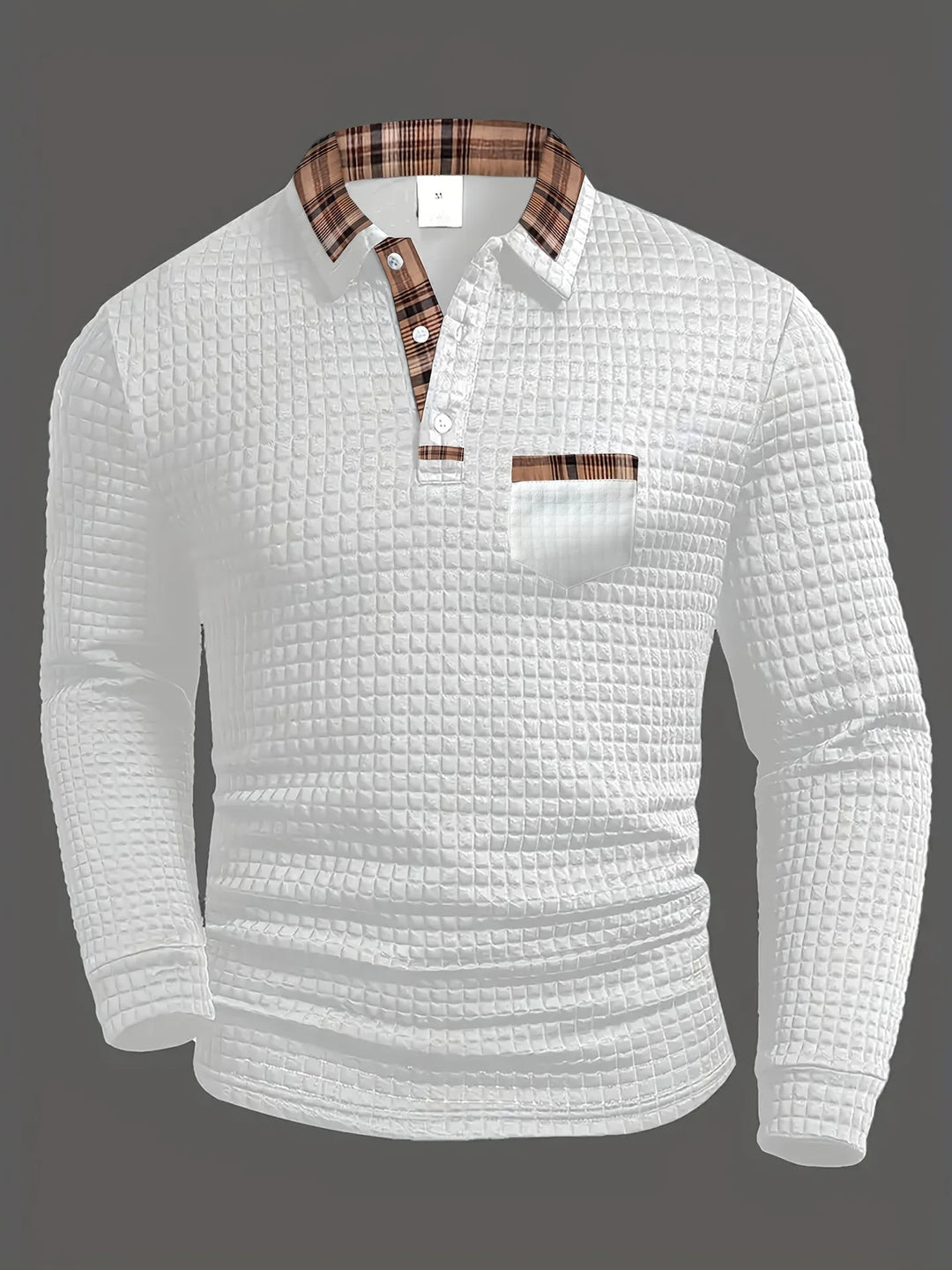 Poloshirt met vierkant patroon