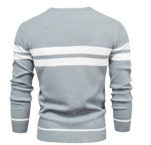 vHaren | Stijlvolle herenpullover met visgraatpatroon