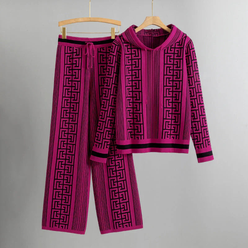 Liana | Patterned Knit Lounge Set